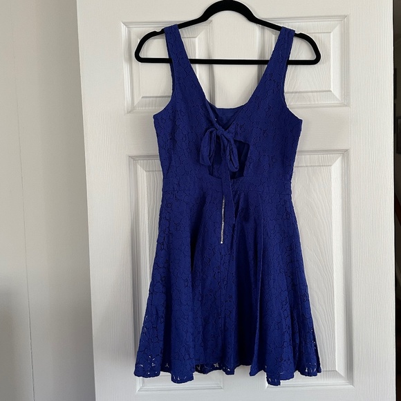 Blue Lace Mini Dress - Picture 2 of 2